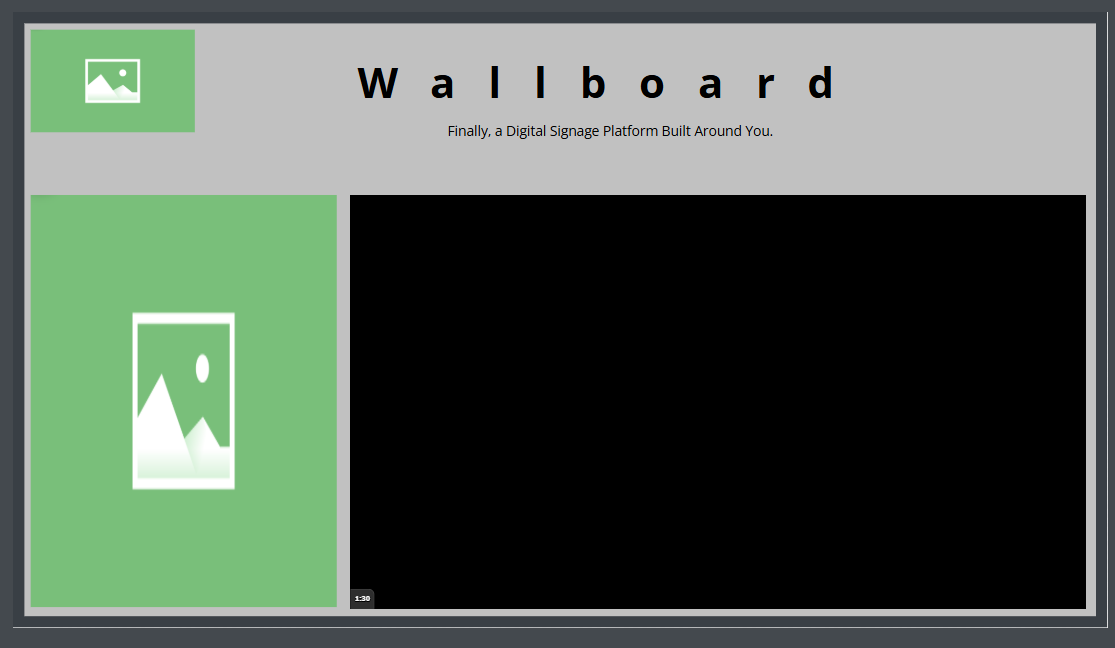 Sample content in the Quick editor before a brand kit is applied