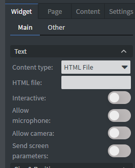 The HTML File content type with its file picker