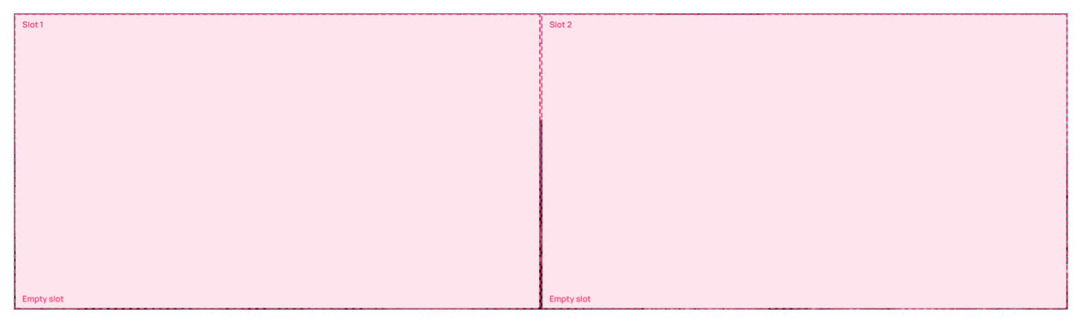 Two empty slots on the canvas